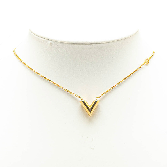 Pre-Loved Louis Vuitton Gold Plated Essential V Necklace - Picture 5 of 5